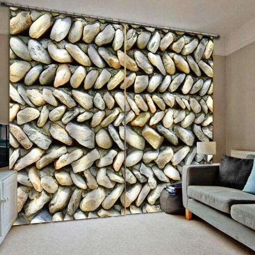 Stone curtains Customized size Luxury Blackout 3D Window Curtains For Living Room personality curtains