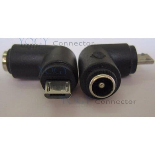 5pcs female dc connector 5.5*2.1mm to male micro usb connector, dc socket to micro usb plug convertor