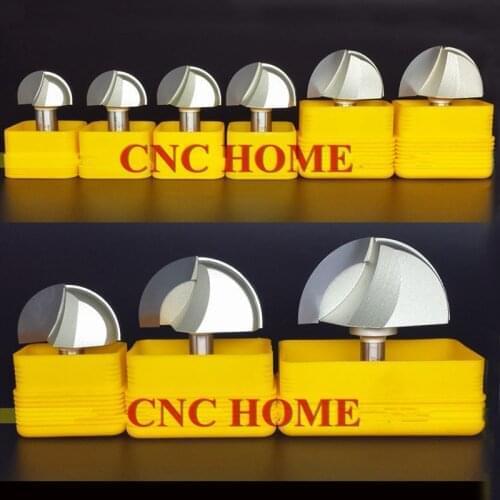 Round Bottom Cleaning Router Bit Carbide CNC End Mill Milling Cutter for Wood Trimming Machine 1/4" 1/2" Shank Arden Inch Size