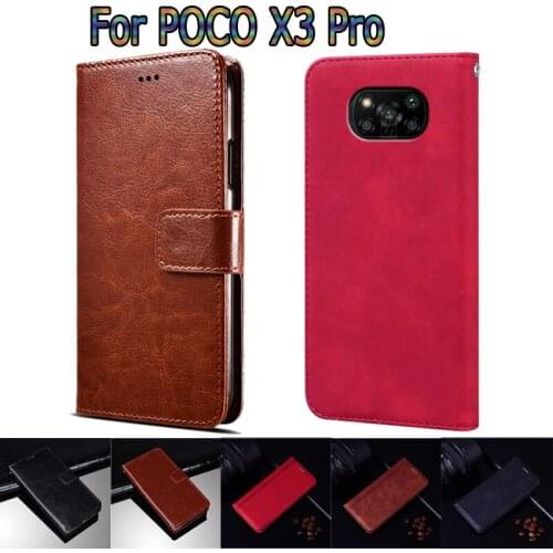 Cover For POCO X3 Pro Case Flip Leather Wallet Book Funda PoKo X3 Pro Case Phone Protective Shell Magnetic Card Etui Hoesje Bag