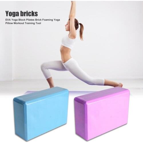 Hot Sale Yoga Blocks Portable Solid Color Yoga Blocks Non-Toxic Stretch-Resistant Exercise Fitness Yoga Block Foam Bolster