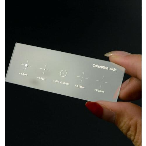 0.01mm 5 Scales Microscope Objective Stage Calibration Glass Slide Micrometer