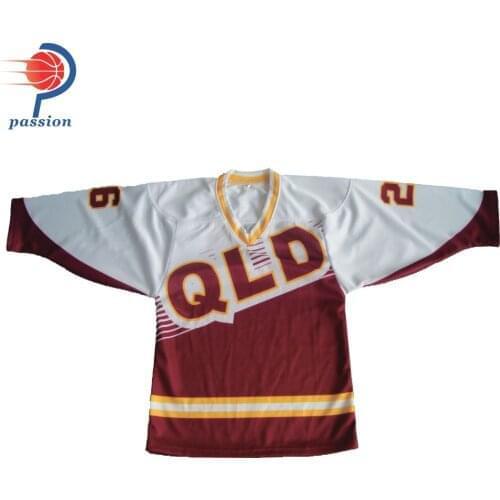 MOQ 5pcs Ice Hockey Jersey Logo For Men with 100% Polyester