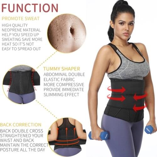 Lady Waist Trainer Neoprene Sweat Shapewear Body Shaper Women Slimming Sheath Belly Reducing Shaper Workout Trimmer Belt Corset