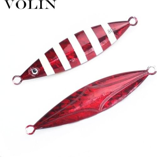 VOLIN NEW 1pcs Artificial Slow Sinking Metal Jigging Fishing Lure for Fishing120g 150g 200g Sea Bass Fishing Bait