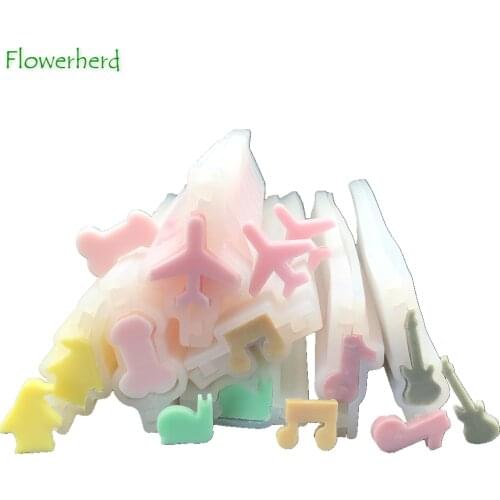 New Silicone Soap Mold Guitar Airplane Penguin Silicone Tube Mold Soap Mold Sandwich Cake Mousse Roll Soap Making Supplies