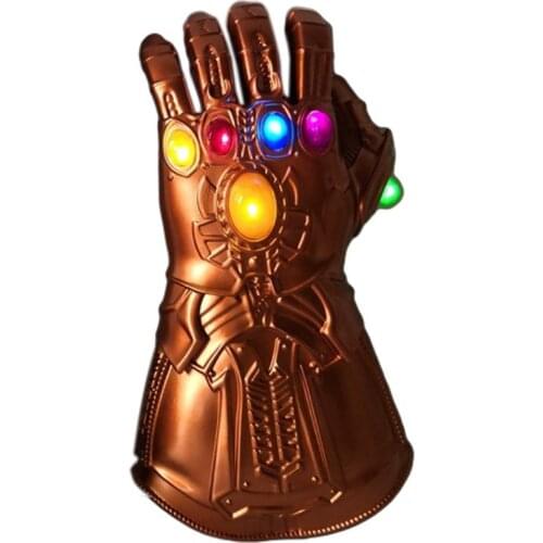 2021 New Glowing Infinite Gauntlet Glove LED Light Props Roleplay Halloween Cosplay Carnival Party Adult Kids 2020 trend