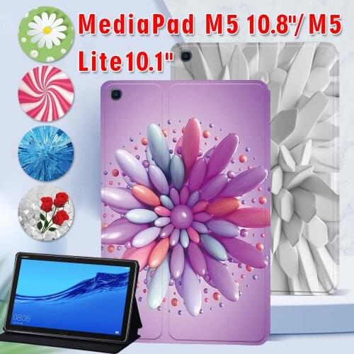 For Huawei MediaPad T5 10 10.1" / MediaPad M5 10.8" Shockproof Lightweight Tablet Stand Folio Cover Case