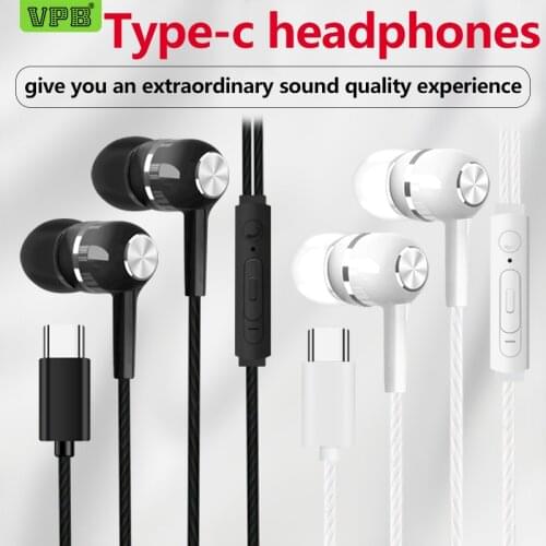 Наушники проводные Type-c Earphones wired In-ear with Microphone Wired Headphones for Galaxy note10 samsung huawei xiaomi