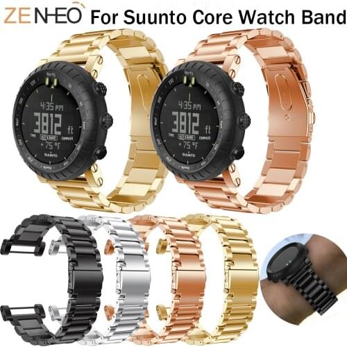For Suunto Core smart Watch Band Stainless steel Strap Replacement For Suunto Core watches straps Wristband Bracelet Watchbands