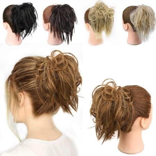 Hair Bands Chignon Bun Hairpiece Elastic Band Made of Hair tie Synthetic Fake Updo Srcunchie Accessories for Women