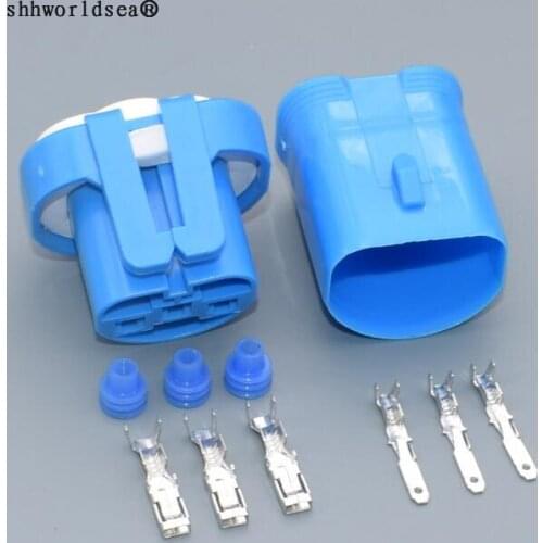 Shhworldsea 5/30/100Kit 3pin 9004 9007 HB5 Male female connector HID Plug adaptor headlight socket kit