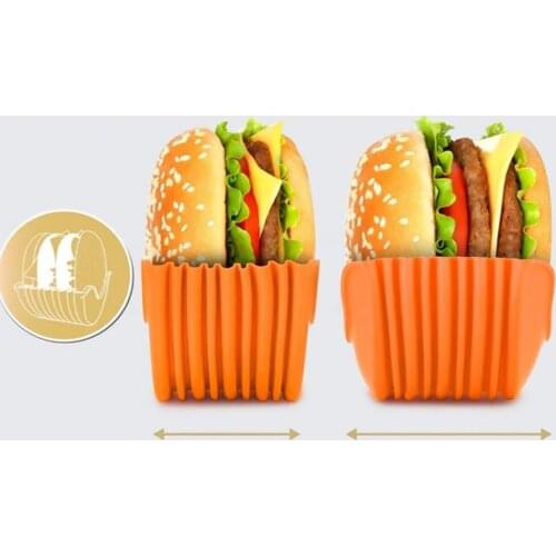 Burger Fixed Box Storage Rack Burge Box Silicone Rack Burger Box Without BPA and Oven Safe Grill Accessories 2