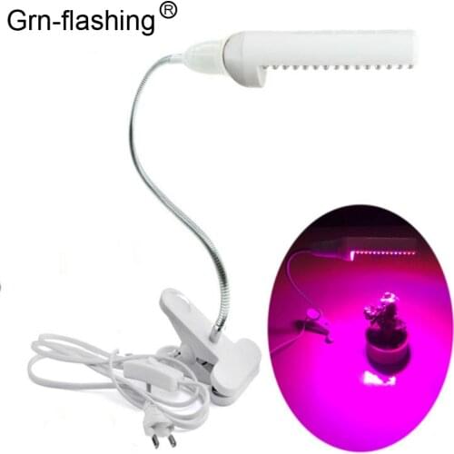LED Grow Light bulb Lamp with 360 Degrees Flexible Lamp Holder Clip LED Plant Growth Light for Indoor or Desktop Plants Flower