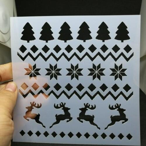 Christmas tree deer Layering Stencils for Diy scrapbook/photo album Decorative Embossing coloring,painting stencil,home decor