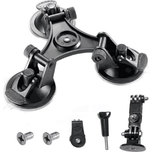 Triple Suction Cup Stabilization Bracket Car Mount Holder for DSLR GoPro Hero Osmo Action JR Deals