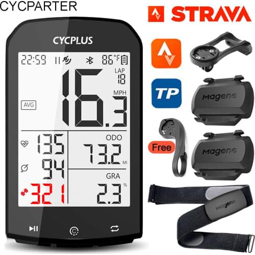 GPS Bike Computer Speedometer CYCPLUS M1 Computer Wireless Odometer Waterproof Road Cycling GPS Bicycle Accessories ANT+ Strava