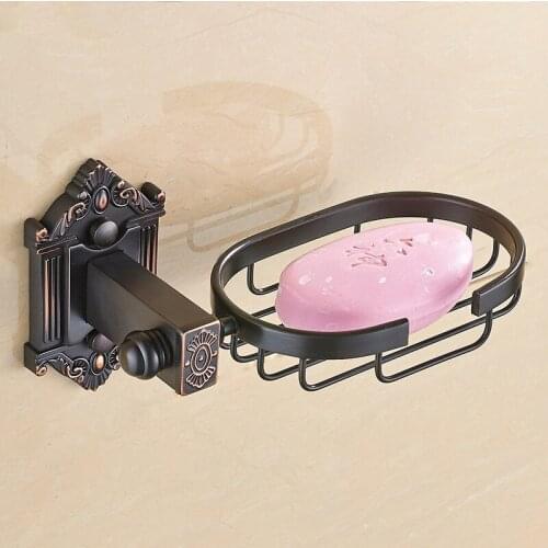 Vidric Bathroom Accessories ORB/Antique Basket Soap Dishes Soap Holder Wall Mounted Soap Case Home Decoration