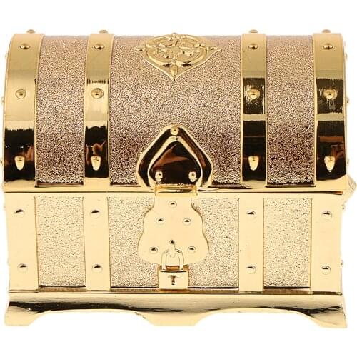 Vintage Metal Jewelry Treasure Small Trinkets Chest Case Box Organizer for Women шкатулка для украшений