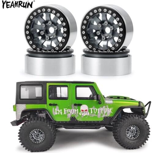 YEAHRUN 1.9inch BEADLOCK Wheel Rim Metal Wheel Hub for 1/10 Axial SCX10 CC01 F350 D90 90034 RC Rock Crawler
