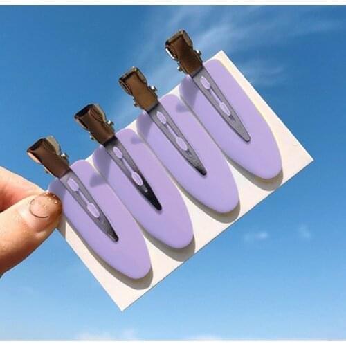 4Pcs Hairpins No Bend Seamless Hair Clips Side Bangs Fix Fringe Barrette Makeup Washing Face Accessories Women Girls Styling