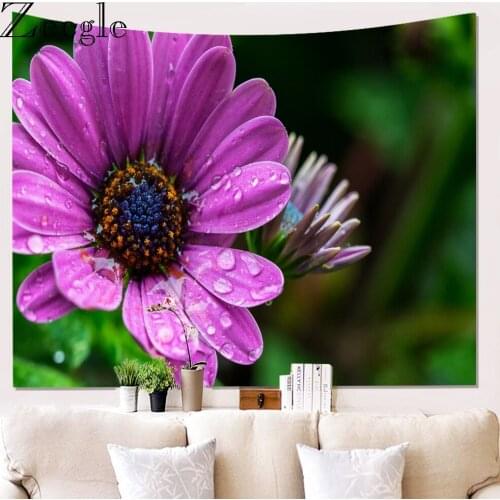 Zeegle Flower Printed Wall Hanging Tapestry Mandala Beach Towel Home Decor Bedspread Table Cloth Yoga Mats Dorm Decor Curtain