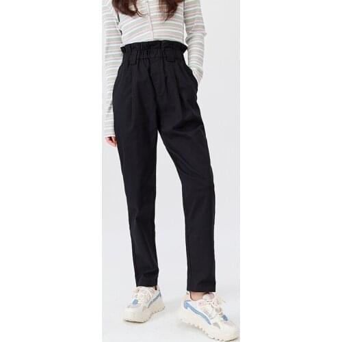 SEMIR Women Casual Pants 2021 Autumn New Bud Trousers High Waist Tapered Trousers Korean Version Solid