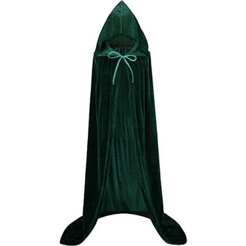Unisex Women Men Adult Child Hooded Cloak Role Cape Play Family Costumes Full Length for Halloween Costume S-2XL
