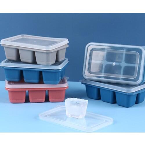 1PC Silicone Ice Cube Maker Form For Ice Candy Cake Pudding Chocolate Molds Easy-Release Square Shape Ice Cube Trays Molds
