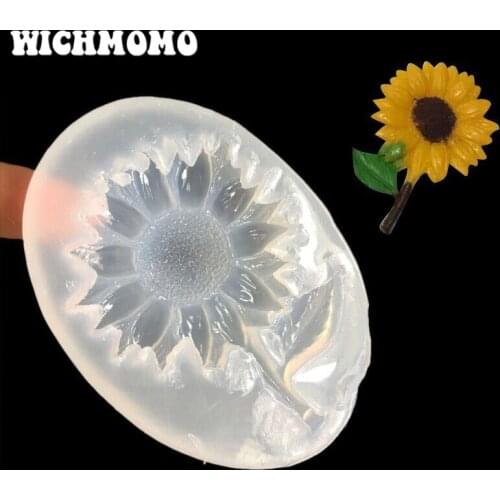 2019 New 1PCS Sunflower Craft DIY Transparent UV Resin Liquid Silicone Combination Molds for Necklace Earring Making Jewelry