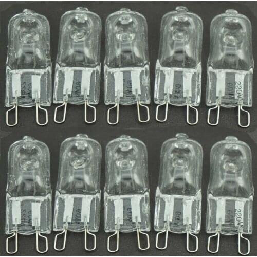 10pcs G 9 Pin Halogen 120 v volt | 25 35 40 50 60 W | watt Light Bulb JCD G9
