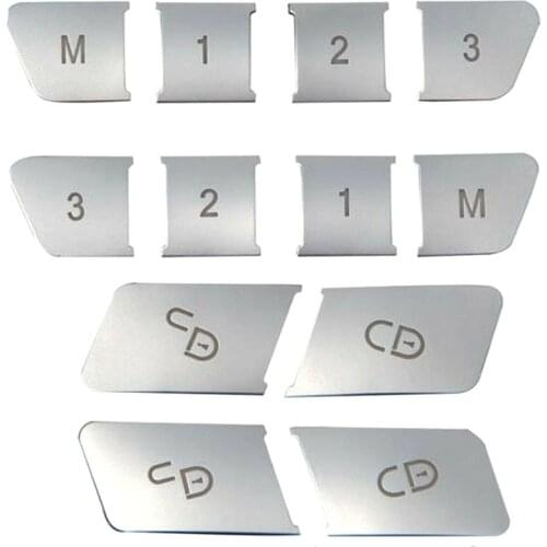 12pcs Car Door Seat Memory Lock Adjust Button Trim Cover car Sticker for Mercedes-Benz A CLA GLA E Class W212 GLK GLE ML GL