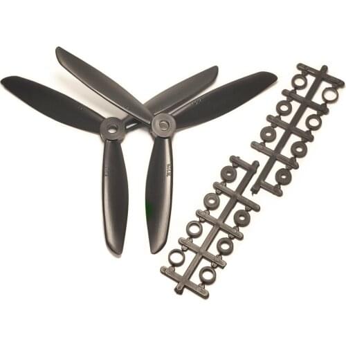 2pcs Plastic ABS Black FC6045 FC7045 3-Blade Propeller CW/CCW For RC FPV Quadcopter Hexrcopter