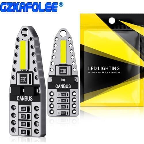 2XCar W5W LED T10 canbus Auto Bulb 168 194 White Bulbs Signal Lamp Dome Reading License Plate Light Car Interior Lights No error