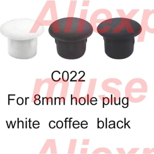 8mm Coffee white black Furniture Drilling hole plug cupboard screw plastic cover cap insert dark brown end pannel