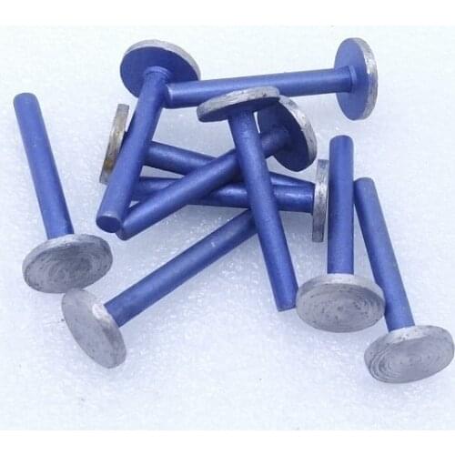 New 10pcs/lot T Wheel Diamond Grinding Head 46# 6mm Shank Sintering Mounted Points for Stone Carving Grinding