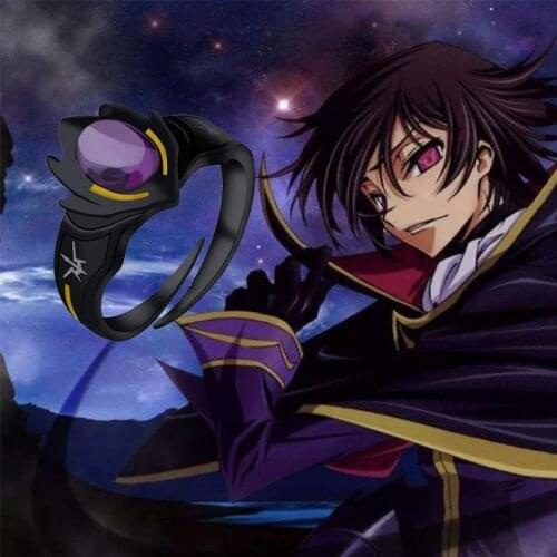 Anime CODE GEASS Lelouch Lamperouge Zero Helmet Mask 925 Sterling Silver Adjustable Finger Ring Cosplay Props Men Jewelry Gifts
