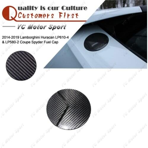 Car Accessories Dry Carbon Fiber Oil Tank Cover Fit For 2014-2019 Huracan LP610-4 & LP580-2 Coupe Spyder Fuel Cap Replacement