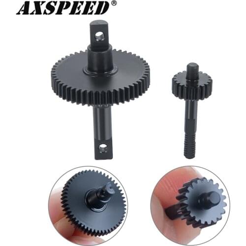 AXSPEED Reinforced Steel Gearbox Gear 51T/19T 0.3 for 1:24 RC Crawler Car Axial SCX24 90081 Transmission Box Internal Gears Part