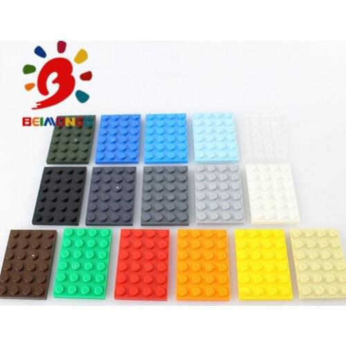 Free Shipping!BEIMONGO Blocks Plate 4x6 Building Blocks 20PCS Educational & Intelligent DIY Kids' Toys can be compitabled