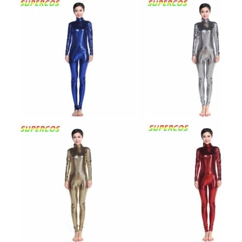 Shiny Scale Exposed Foot Sexy Zentai Tights Suit jumpsuit Halloween costume Cosplay Costume
