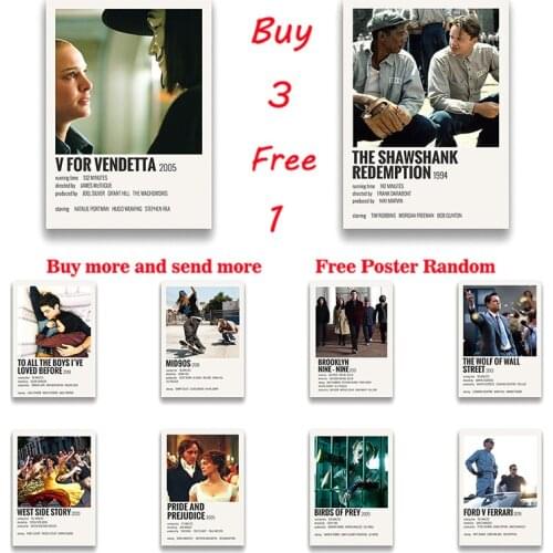 Classic Movie Brief Introduction Coated paper Poster Wall Stickers Home Posters Bar Art Decor Frameless