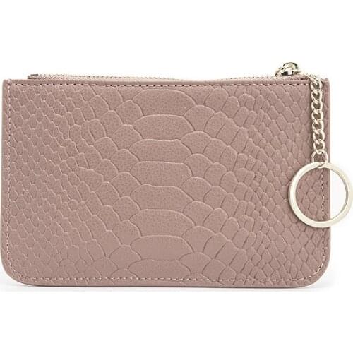 Snail Pattern Soft First Layer Cow Leather Full Grain Key Ring Chain Style Lady Handbag Card Holder Coin Purse Small Fashion Bag