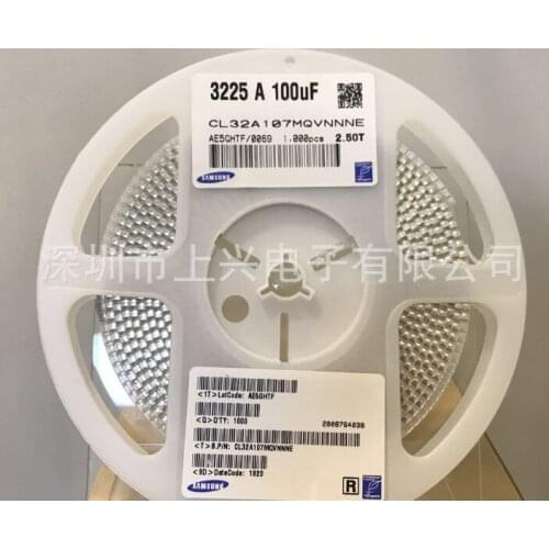 CL32A107MQVNNNE Cap Ceramic 100uF 6.3V X5R 20% SMD 1210 85°C Embossed CL32A107MPVNNNE