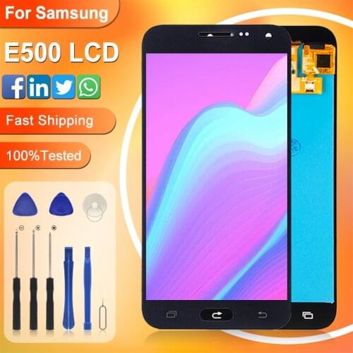 Catteny Promotion E500 Display For Samsung Galaxy E5 Lcd With Touch Panel Digitizer Assembly E500M E500H E5000 Screen With Tools