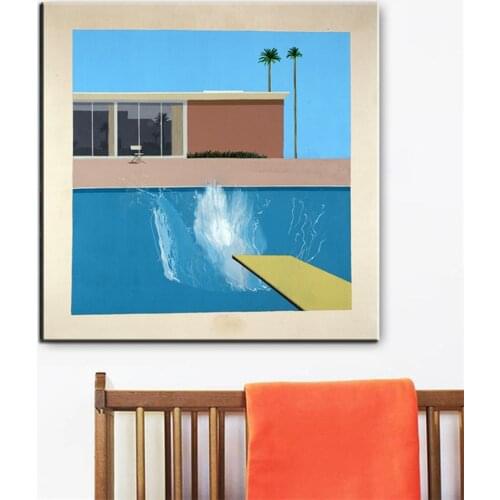 David Hockney A Bigger Splash Artist Custom Home Decoration Poster Wall Canvas Art For Living Room