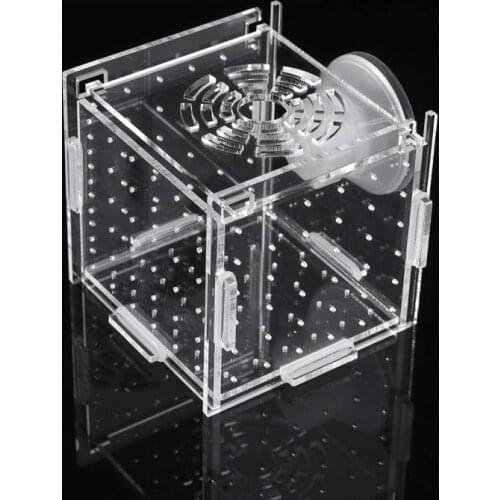 10*10*10cm Clear Fish Breeding Isolation Box Aquarium Breeder Fish Tank Hatching Incubator Fish House Home
