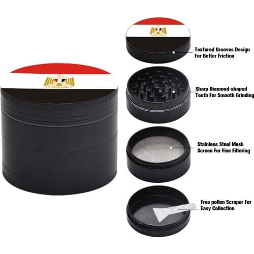 Grinder cartoon flag style cigarette grinder 4 layers 50mm diameter zinc alloy grinder smoking accessories for weed