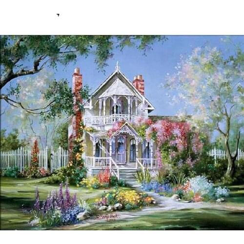 Dream Villa Paintings By Numbers DIY Pictures Oil Coloring By Numbers Set Gift Drawing By Numbers Canvas Decor New Arrivals