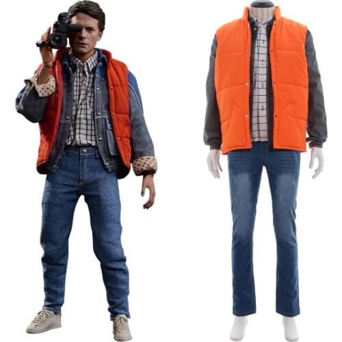 Back To The Future Marty McFly Costume Outfit Adult Mens Movie Halloween Carnival Cosplay Costume